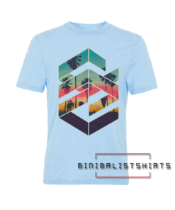 Geometric Sunset Beach Tee Shirt