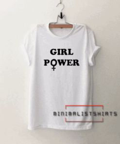 Girl Power Letter Black Tee Shirt