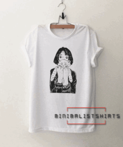 Girl holding cat print Tee Shirt