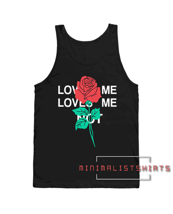 Love Me Love Me Not-Rose Flower Tank top