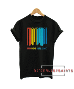 Providence Rhode Island Skyline Vintage Tee Shirt