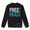 Holiday Spirit Graphic-Free Hugs Men's Black Sweatshirt