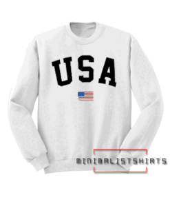 USA Flag Letter Black Unisex Sweatshirt
