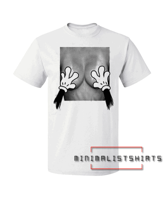 Mickey Mouse Hands Over Breast Tee Shirt