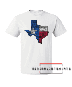 Texas Flag-Map Art Tee Shirt