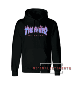 Thrasher purple flame Hoodie