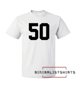 50th Birthday Gift For 50 Year Old Jersey Number 50 Tee Shirt