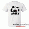Anger White Half Sleeve Tee Shirt