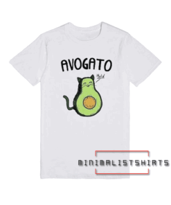 Avocado Cat Tee Cute Cat Face Tee Shirt