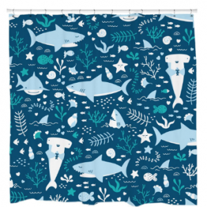 Sharks Life Shower Curtain