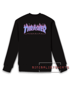 Thrasher purple flame Sweatshirt