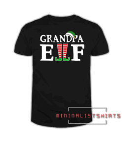 Christmas-GRANDPA ELF Matching Family Gift Tee Shirt