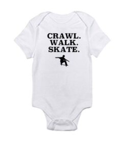 Crawl. Walk. Skate Baby Onesie