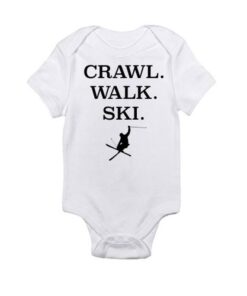 Crawl. Walk. Ski. Baby Onesie