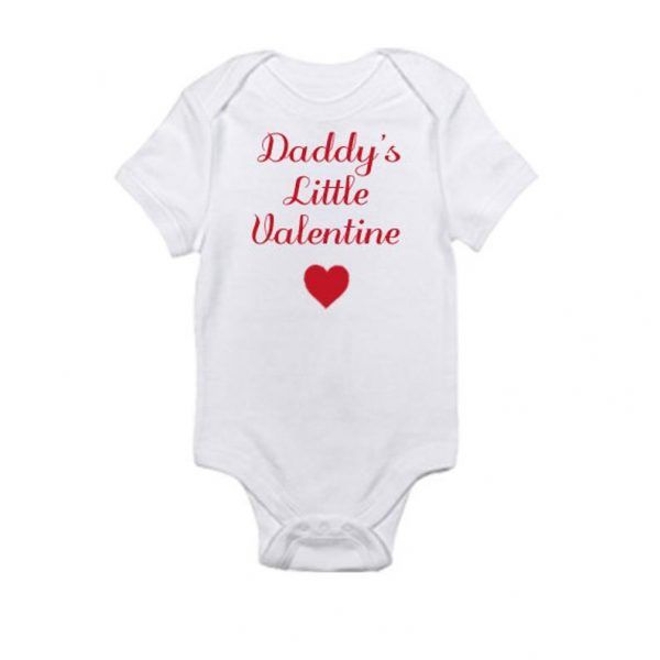 Daddy's Little Valentine Baby Onesie