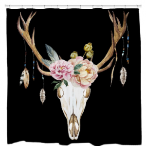 Deer Skull Shower Curtain