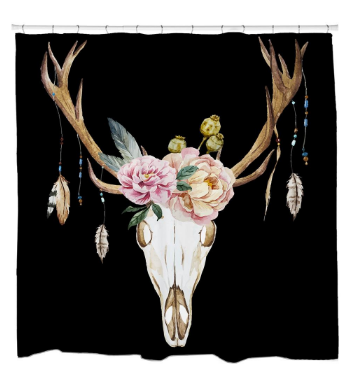 Deer Skull Shower Curtain