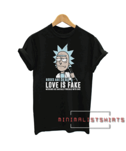 Roses Are Dead Valentines Day Rick Cartoon Tee Shirt