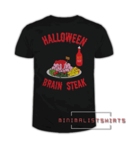 Halloween Brain Steak for Zombie Funny Horror Night Tee Shirt