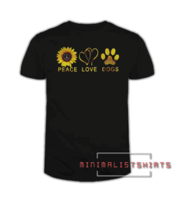 Hippie peace sunflower love and dogs Tee Shirt