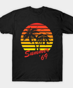 Summer '69 Tropical Sunset Tee Shirt