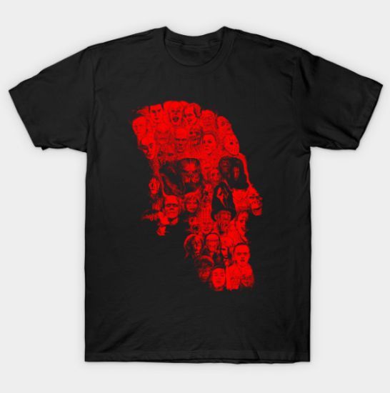 Horror Skull (red version) Tee Shirt