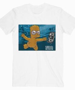 Bart Simpson Parody Nirvana Nevermind Music Tee Shirt
