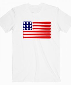 Baseball American Flag Tee Shirt