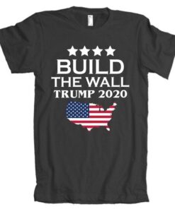 Build The Wall Trump 2020 American Apparel Tee Shirt