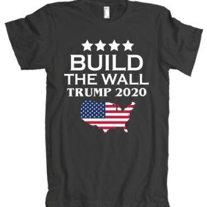 Build The Wall Trump 2020 American Apparel Tee Shirt