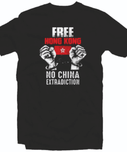 Free Hong Kong No China Extradiction Tee Shirt