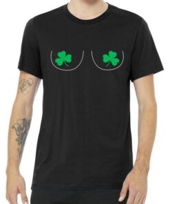 Funny Boob Novelty Shamrocks Tee Shirt