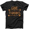 Give Thanks Arrows Heart Thanksgiving Tee Shirt