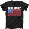 Lock Him Up Resist USA Flag Anti Trump Tee Shirt