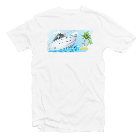 Sale Coconut Beach Summer yacht Tee Shirt