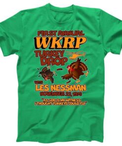 Thanksgiving 1st Annual WKRP Turkey Drop Tee Shirt