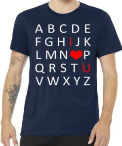 ABC I Love You Cute Funny Valentines Day Tee Shirt