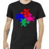 Autism Awareness Distressed Puzzle Pieces Tee Shirt