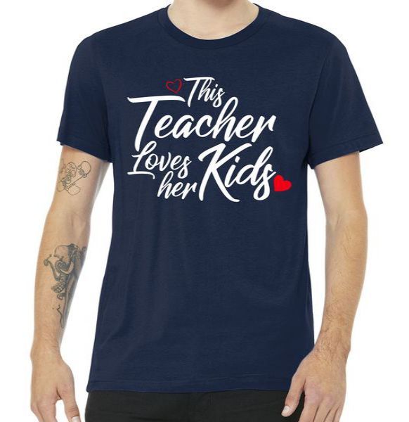 Valentine's Day This Teacher Loves Her Kids Tee Shirt