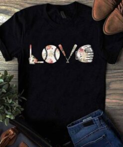 Love baseball Print Tee Shirt