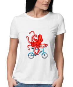 Cycling-Octopus-T-Shirt-For-Women-And-Men-S-3XL