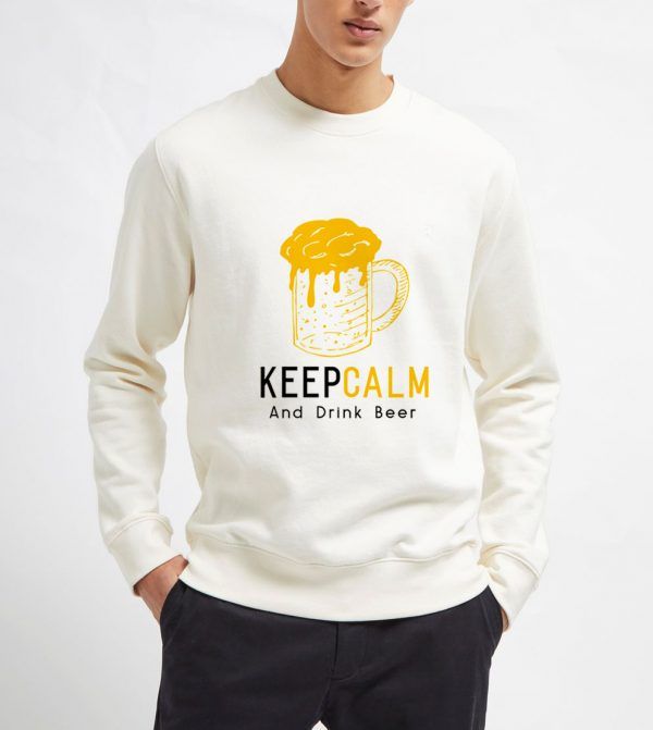 Keep-Calm-And-Drink-Beer-Sweatshirt-Unisex-Adult-Size-S-3XL