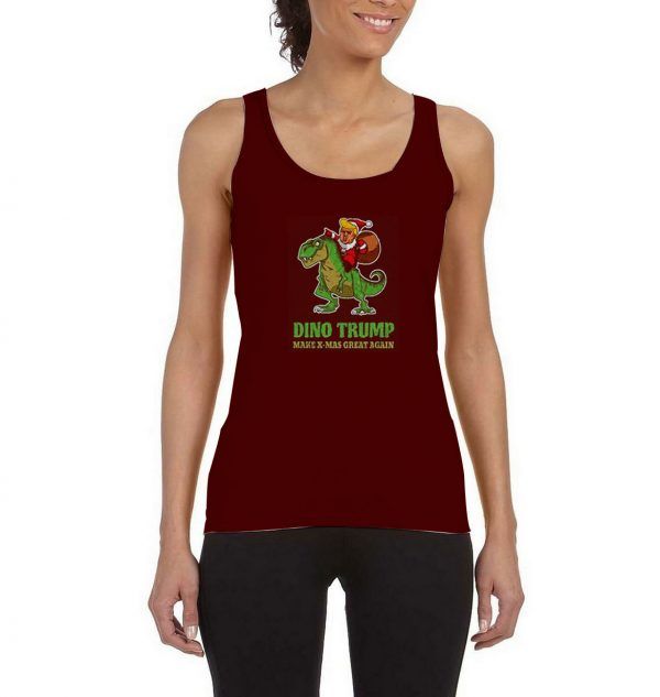 Dino Trump Christmast Tank Top - Image 2