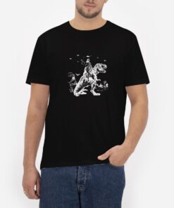 Jesus-Riding-Dinosaur-Black-T-Shirt