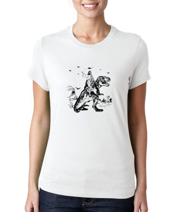 Jesus-Riding-Dinosaur-T-Shirt