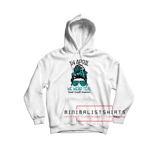 In april we wear teal Hoodie - Minimalistshirts